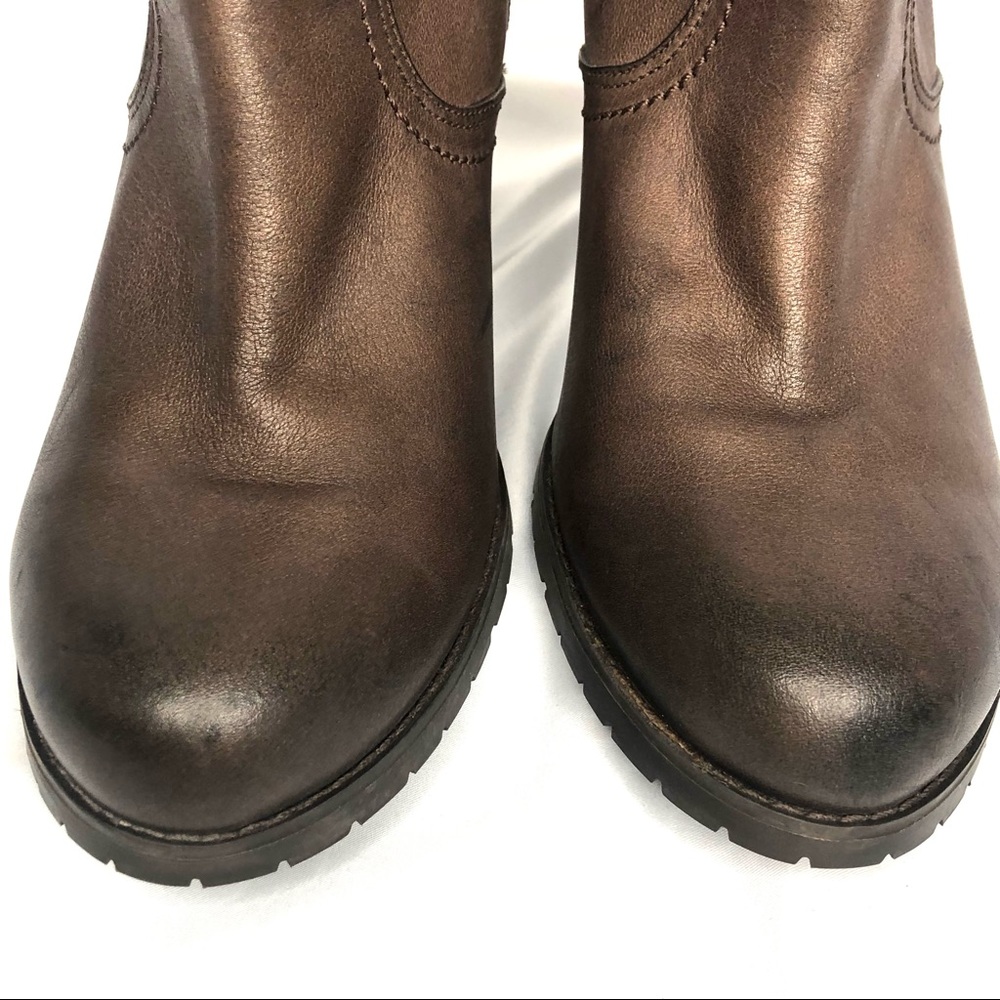 Clarks Brown leather booties Mission Halle Sz 10 M - Picture 6 of 15